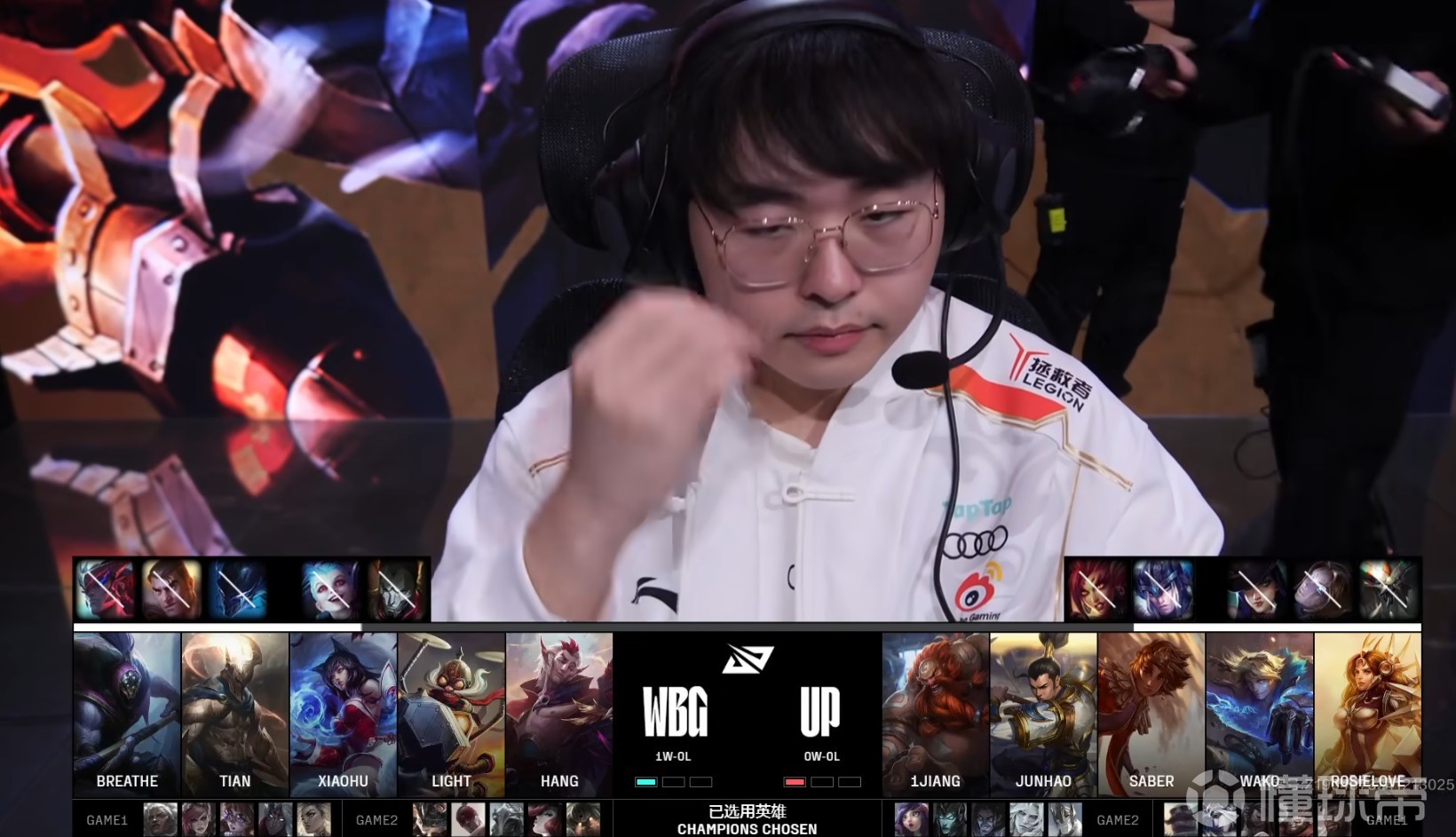 包含WBG横扫BLG，Gumayusi开启传奇时刻焦点之战小组赛，点燃全场激情的词条